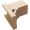 Ekena Millwork 8-in W x 12-in D x 12-in H Balboa Block Rough Cedar Woodgrain TimberThane Outlooker, Primed Tan OUTUR080X12X12BOA44RCPR - alternate 2
